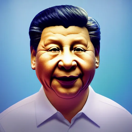 Image similar to film still photo portrait of xi jinping cosplaying as winnie the pooh, realistic, hyperrealistic, 8 k resolution, hd quality, very detailed, highly detailed, intricate details, real life, real world, trending on artstation, digital art, really realistic, very realistic, headshot, head in frame, photograph, portrait