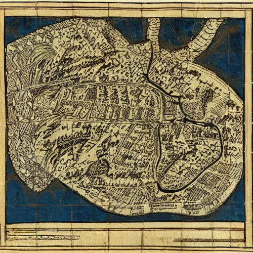 Image similar to photograph of sword engraved medieval map design