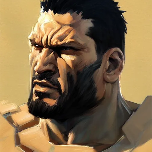 Image similar to greg manchess portrait painting of light frank castle aka punisher as overwatch character, medium shot, asymmetrical, profile picture, organic painting, sunny day, matte painting, bold shapes, hard edges, street art, trending on artstation, by huang guangjian and gil elvgren and sachin teng