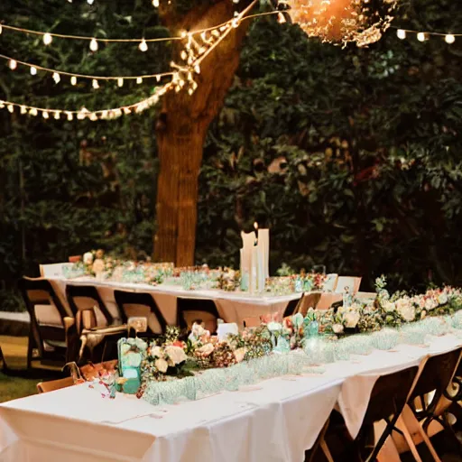 Image similar to mid century modern intimate wedding reception
