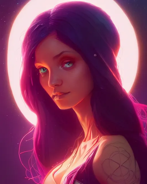 Image similar to highly detailed portrait of starfire, stephen bliss, unreal engine, greg rutkowski, loish, rhads, beeple, makoto shinkai and lois van baarle, ilya kuvshinov, rossdraws, tom bagshaw, alphonse mucha, global illumination, detailed and intricate environment