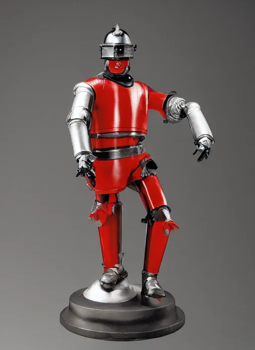 Image similar to side view of a british beefeater as robocop, detailed diagram