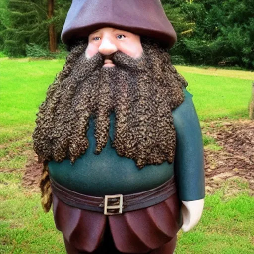 Prompt: Hagrid as a garden gnome