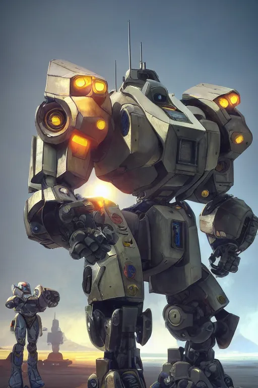 Image similar to mechwarrior 5 : mercenaries mech megaman transformer robot boss tank engine game octane render, 4 k, hd 2 0 2 2 3 d cgi rtx hdr style chrome reflexion glow fanart, global illumination ray tracing hdr fanart arstation by ian pesty by jesper ejsing pixar and disney unreal zbrush central hardmesh