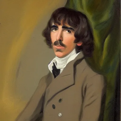 Image similar to regency era painting of a young george harrison