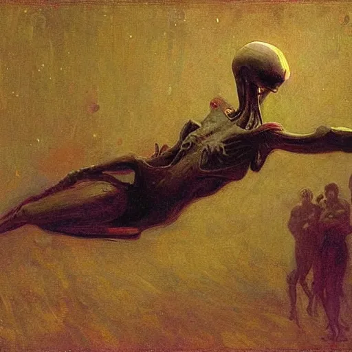 Image similar to alien by ilya repin