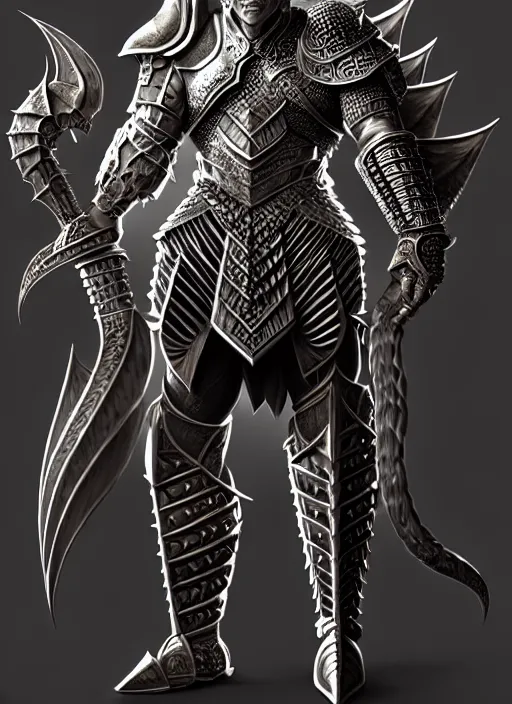 Prompt: intricate ornate heavy armor!!! muscular and tall dnd male dragonborn!! draconian!! character concept art, sharp focus, octane render! unreal engine 5! highly rendered!! trending on artstation!! detailed linework!! illustration by artgerm, wlop, and chie yoshii