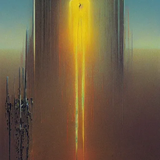 Image similar to cyberpunk by zdzisław beksinski