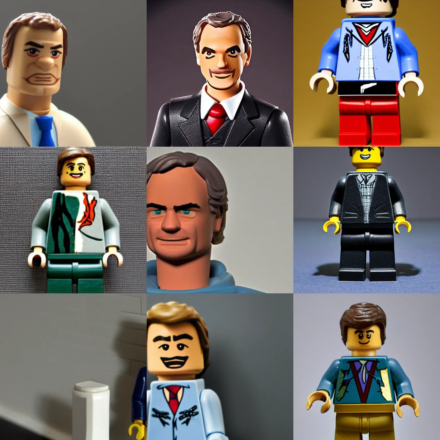 Prompt: photo of christian philosopher william lane craig, modeled as a lego figurine