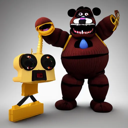 Image similar to Kenan Thompson as a Five Nights at Freddy's animatronic, high quality, unreal engine 5 render, high quality render, octane render, photo realistic, ultra detail, cinematic lighting, realistic