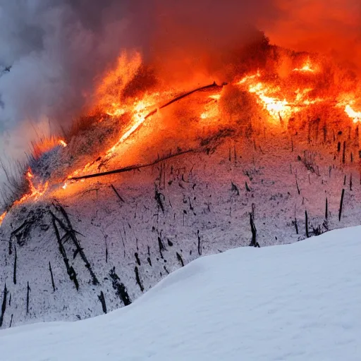 Image similar to snow on fire