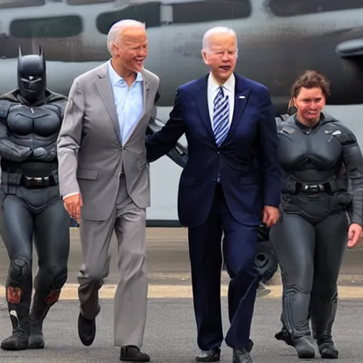 Image similar to Joe Biden wearing the batsuit