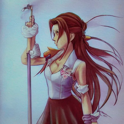 Prompt: aerith gainsborough by zeronis
