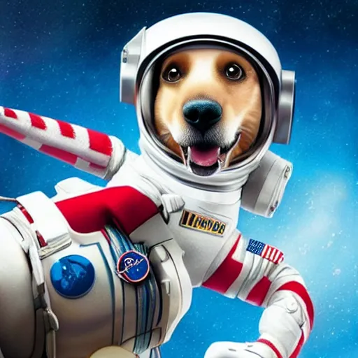 Image similar to astronaut dog character by Disney Pixar Animation Studios