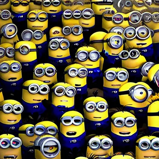 Image similar to minions burning in hell