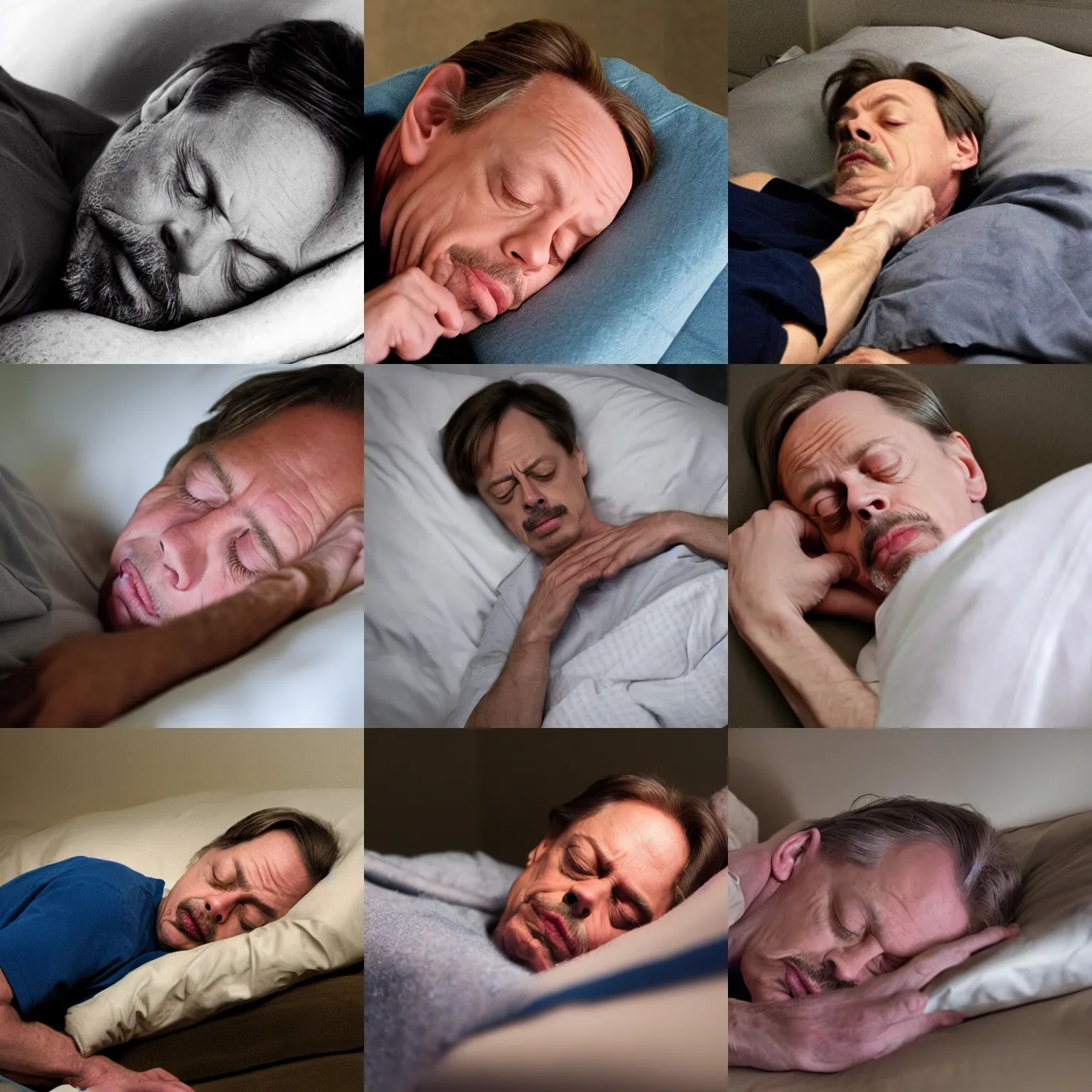 Image similar to Steve Buscemi sleeping peacefully