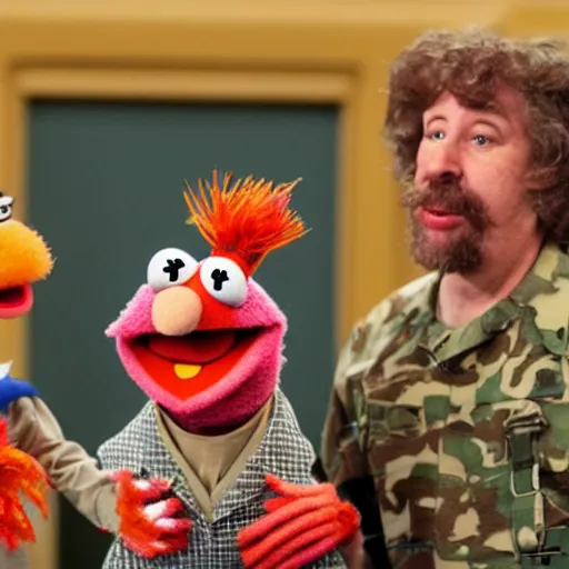 Prompt: muppets at guantanamo bay