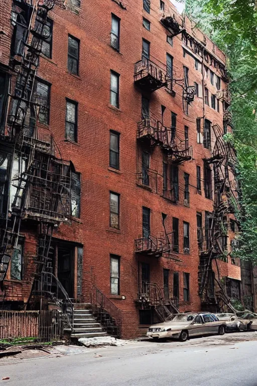 Prompt: (((((a ramshackle manhattan brick brownstone deep in the forest))))) by Kamil Murzyn!!!!!!!!!!!!!!!!!!!!!!!!!!!