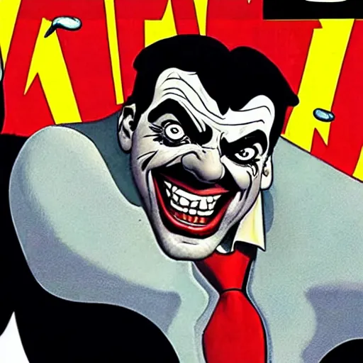 Image similar to mr bean as lobo. dc comics coverart, comicbook, comic panel