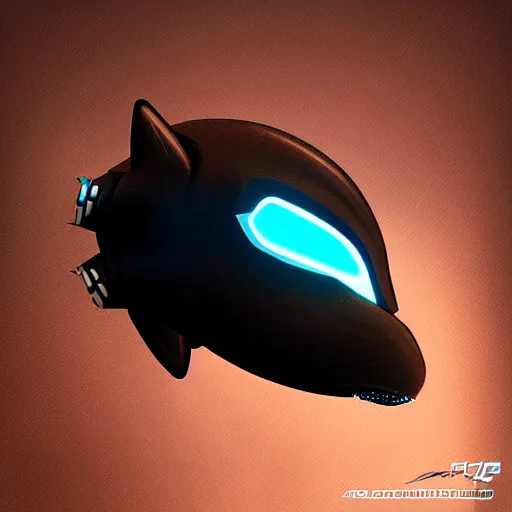 Prompt: robotic orca headshot profile picture, commission on furaffinity, unreal engine