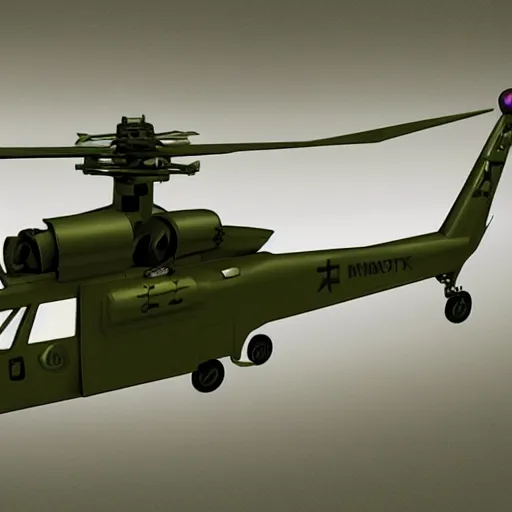 Image similar to futuristic military attack helicopter concept art