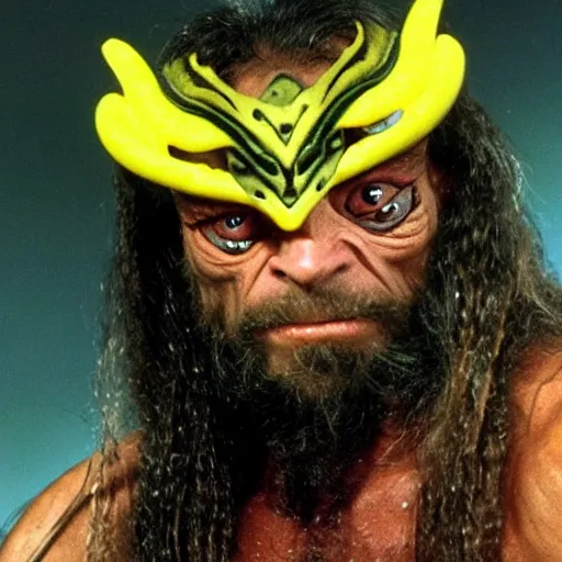 Image similar to randy savage as the predator alien