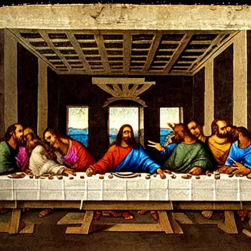 Jesus as a comic book superhero in The Last Supper by | Stable ...