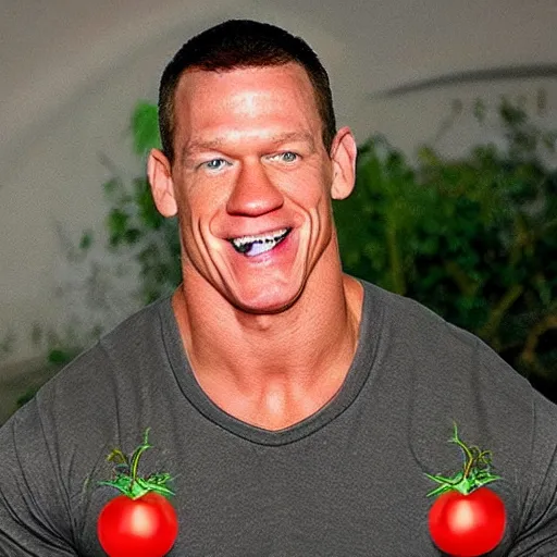 Prompt: john cena as a tomato