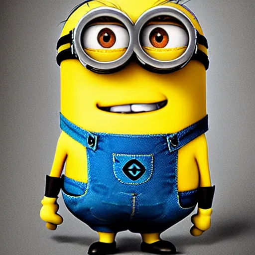 Image similar to a minion photorealistic, photography