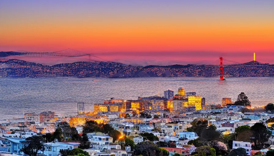 Image similar to sunset over the san francisco bay area bygyula tornai