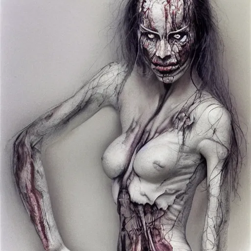 Prompt: stylized bodypaint by stephen gammell, photography. very detailed human form.