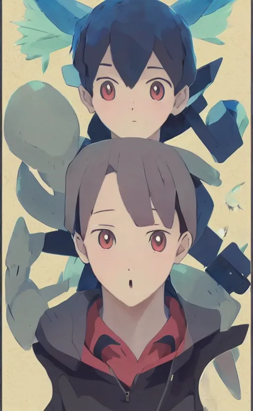 Prompt: an alternative pokemon go card from 1 9 5 0, illustration, concept art, anime key visual, trending pixiv fanbox, by wlop and greg rutkowski and makoto shinkai and studio ghibli and kyoto animation and ken sugimori, symmetrical facial features, cute pocket monster, box art