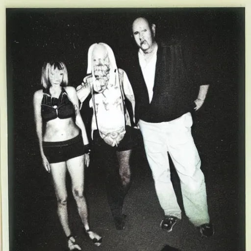 Image similar to found polaroid photo of trash humpers in las vegas