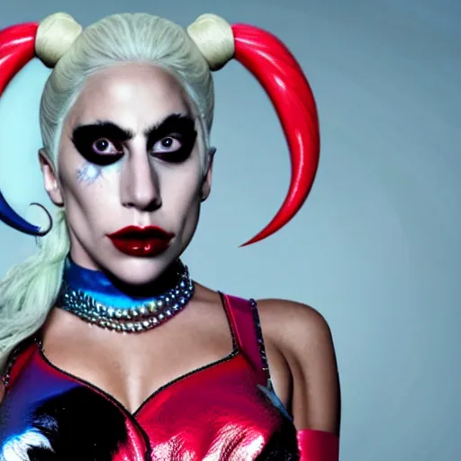 Lady Gaga as Harley Quinn 4K quality super realistic | Stable Diffusion | OpenArt