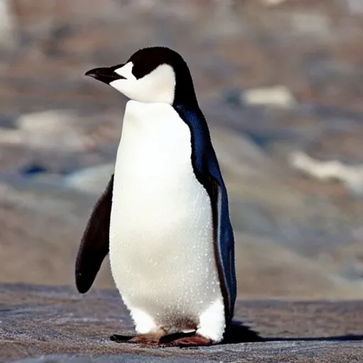 Prompt: The worlds cutest!!! wolf penguin hybrid