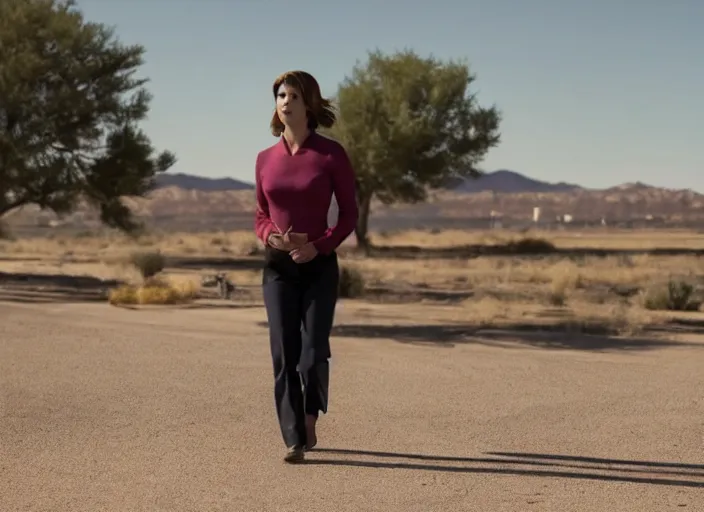 Prompt: film still of mary elizabeth winstead as kim wexler in better call saul movie, 8 k