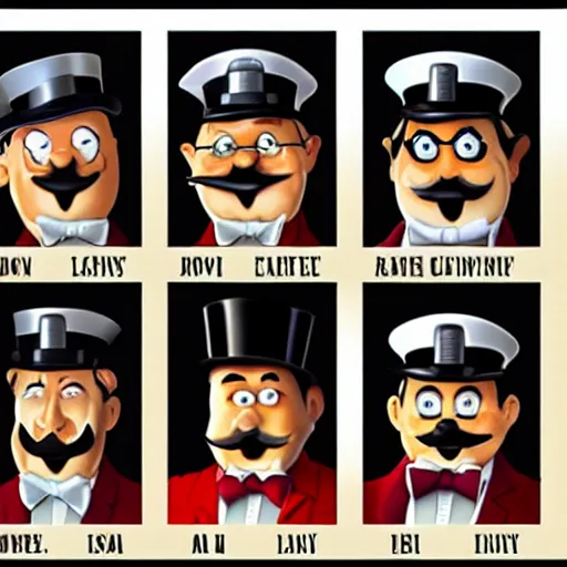 Image similar to mr monopoly lookalikes police lineup