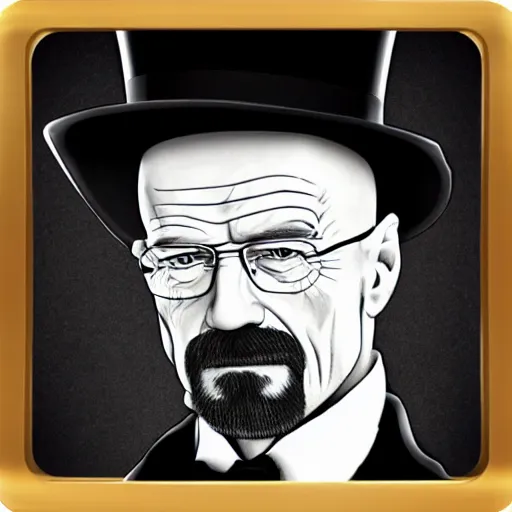 Prompt: Walter white with a top hat