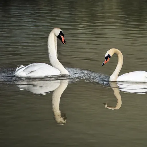 Prompt: a hybrid between a swan and a horse, photography, award winning, wildlife, documentary, national geographic channel, discovery channel, 8 k, high quality