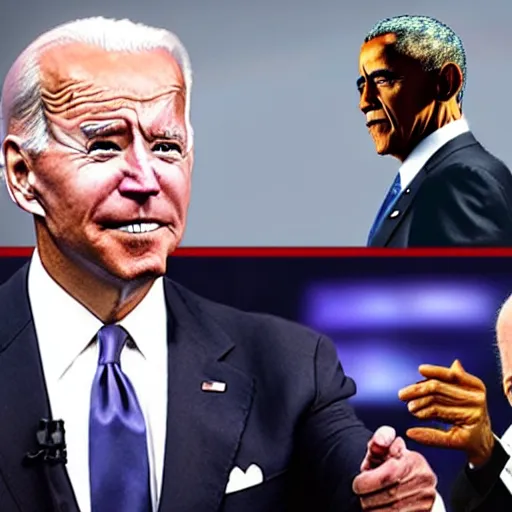 Prompt: joe biden vs barack obama in the style of tekken