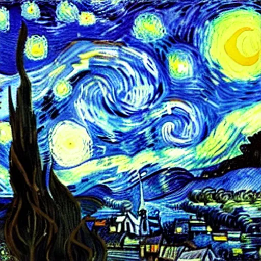 Image similar to a beatiful painting by van gogh