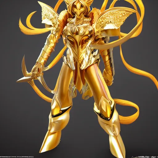 Image similar to A golden zodiac knight from saint Seiya using the holy Pikachu golden armor, ears and thunder tail by Stanley Artgerm Lau, WLOP, Rossdraws, ArtStation, CGSociety, concept art, cgsociety, octane render, trending on artstation, artstationHD, artstationHQ, unreal engine, 4k, 8k,