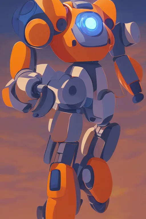 Image similar to metabots medabots medarotto medarot robot minimalist comics, behance hd by jesper ejsing, by rhads, makoto shinkai and lois van baarle, ilya kuvshinov, rossdraws global illumination ray tracing hdr radiating a glowing aura