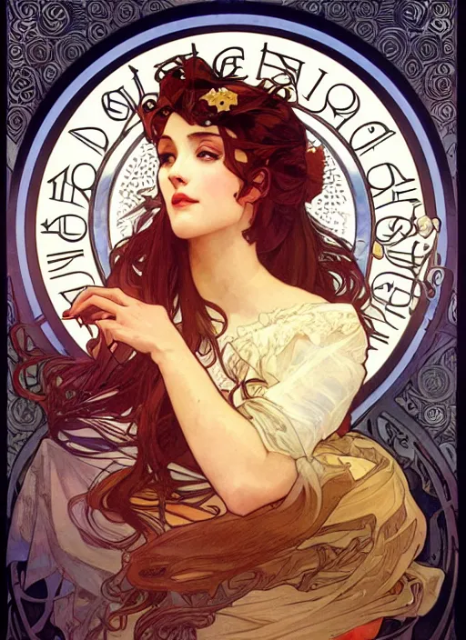 Prompt: romance book cover illustration art by artgerm alphonse mucha, wlop