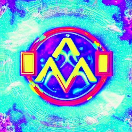 Image similar to a and w vaporwave logo, colorful, digital art, cosmic, 3 d high definition, trending on art station, photorealistic, high resolution, 8 k, octane, hyper detailed, insane details, intricate, elite, ornate, elegant trend, highly detailed and intricate, sharp focus, photography, unreal engine