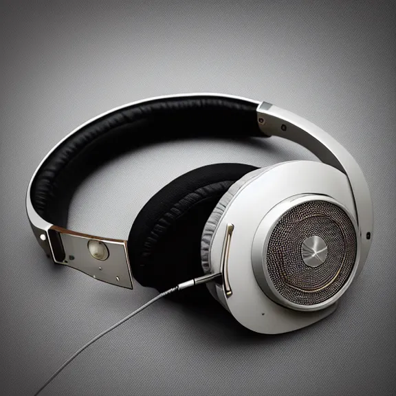 Image similar to masterpiece photo vignetted beautiful hand crafted artistic hyperrealistic clear headphones, flat metal hinges, bismuth metal, electronics see through, plush leather pad, modernist headphones, bismuth beautiful well designed, hyperrealistic, audiophile, intricate hyper detail, extreme high quality, photographic, audeze, sennheiser, raal, bang olufsen, abyssal