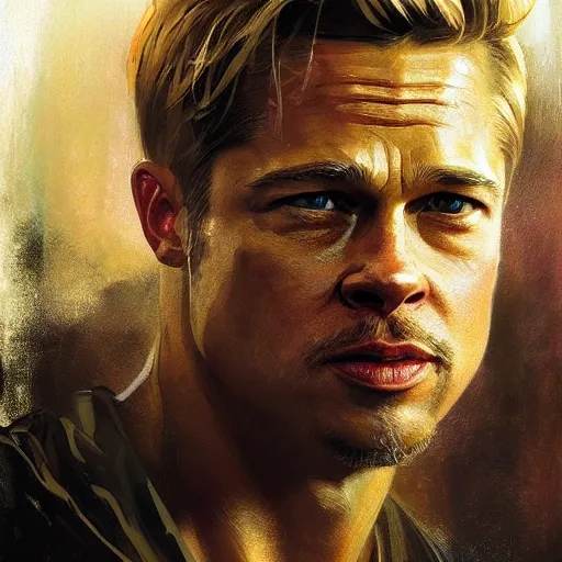 Prompt: brad pitt young, hyperrealistic portrait, bladerunner street, art of elysium by jeremy mann and alphonse mucha, fantasy art, photo realistic, dynamic lighting, artstation, poster, volumetric lighting, very detailed face, 4 k, award winning