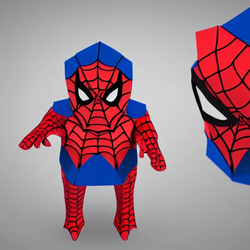 3D model Embroidered Patch Spiderman VR / AR / low-poly