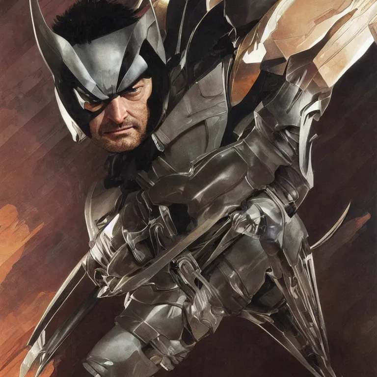 Image similar to Karl Urban as Wolverine, highly detailed, digital painting, artstation, concept art, smooth, sharp focus, illustration, ArtStation, art by artgerm and greg rutkowski and alphonse mucha and J. C. Leyendecker and Edmund Blair Leighton and Katsuhiro Otomo and Geof Darrow and Phil hale and Ashley wood and Ilya repin and Charlie Bowater