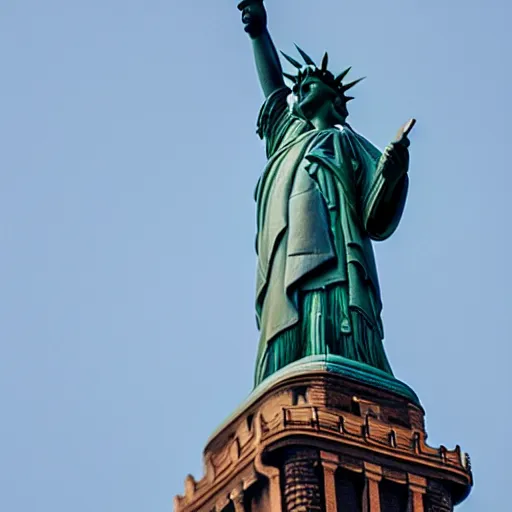 Image similar to bronze statue of liberty